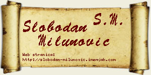 Slobodan Milunović vizit kartica